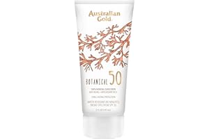 Australian Gold Botanical Sunscreen Mineral Lotion, Broad Spectrum, Water Resistant, SPF 50, 5 Ounce