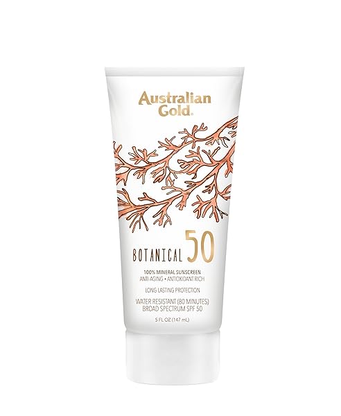 AUSTRALIAN GOLD BOTANICAL WATER RESISTANT SUNSCREEN LOTION SPF 50, 5 OUNCE