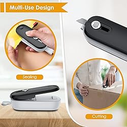 FEPPO Mini Bag Sealer, 2 in 1 Heat Sealer with
