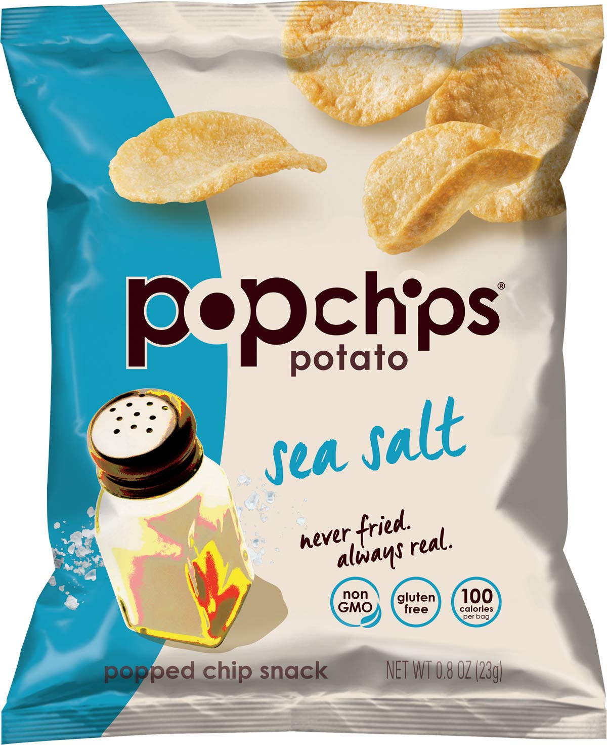 Amazon Com Popchips Potato Chips Sea Salt Potato Chips 0 8