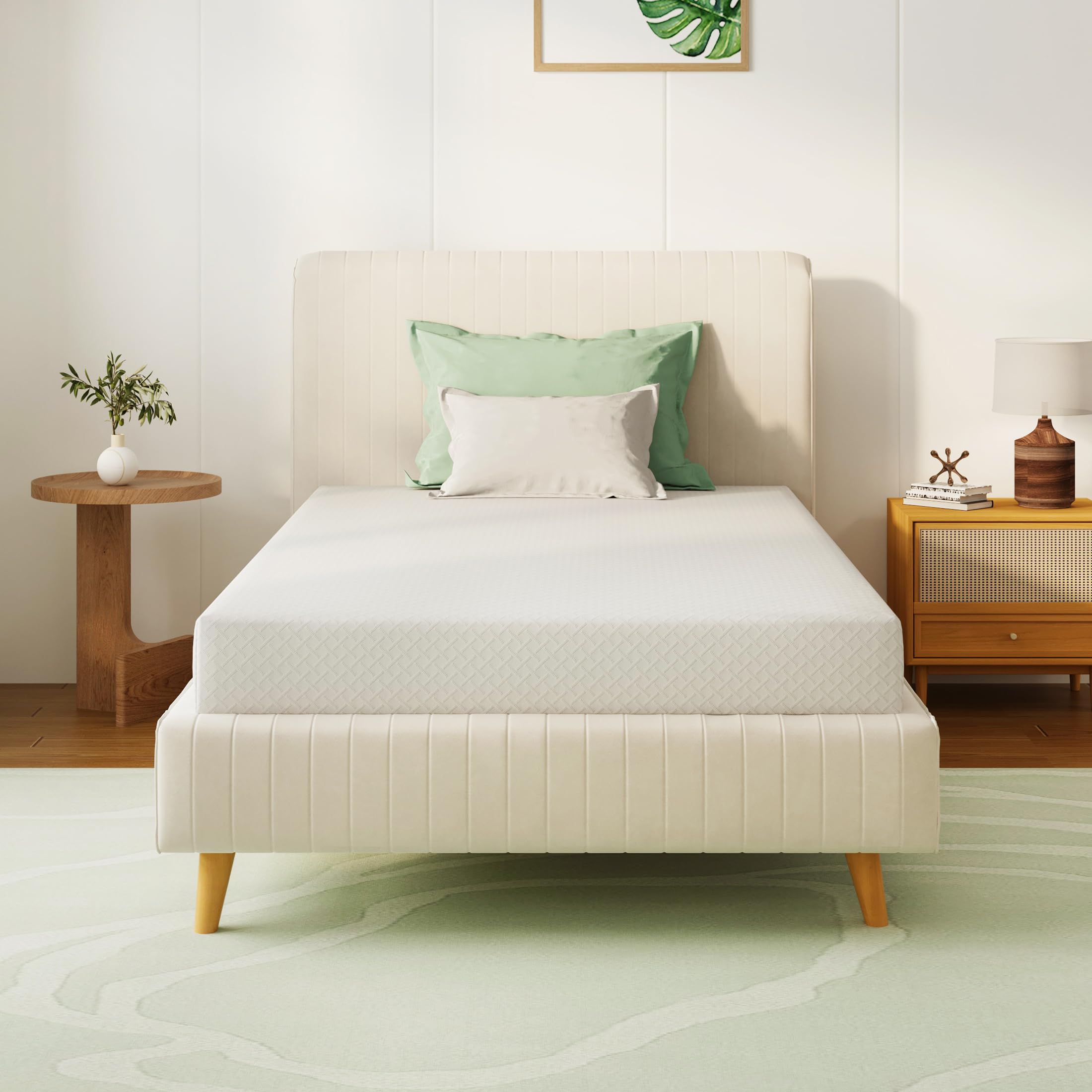 Emerspring Twin XL Mattress 5 Inch Memory Foam Mattress with Cooling Green Tea Gel, Relieve Pressure with Medium Support, Bed in a Box, Removable Washable Cover, CertiPUR-US Certified