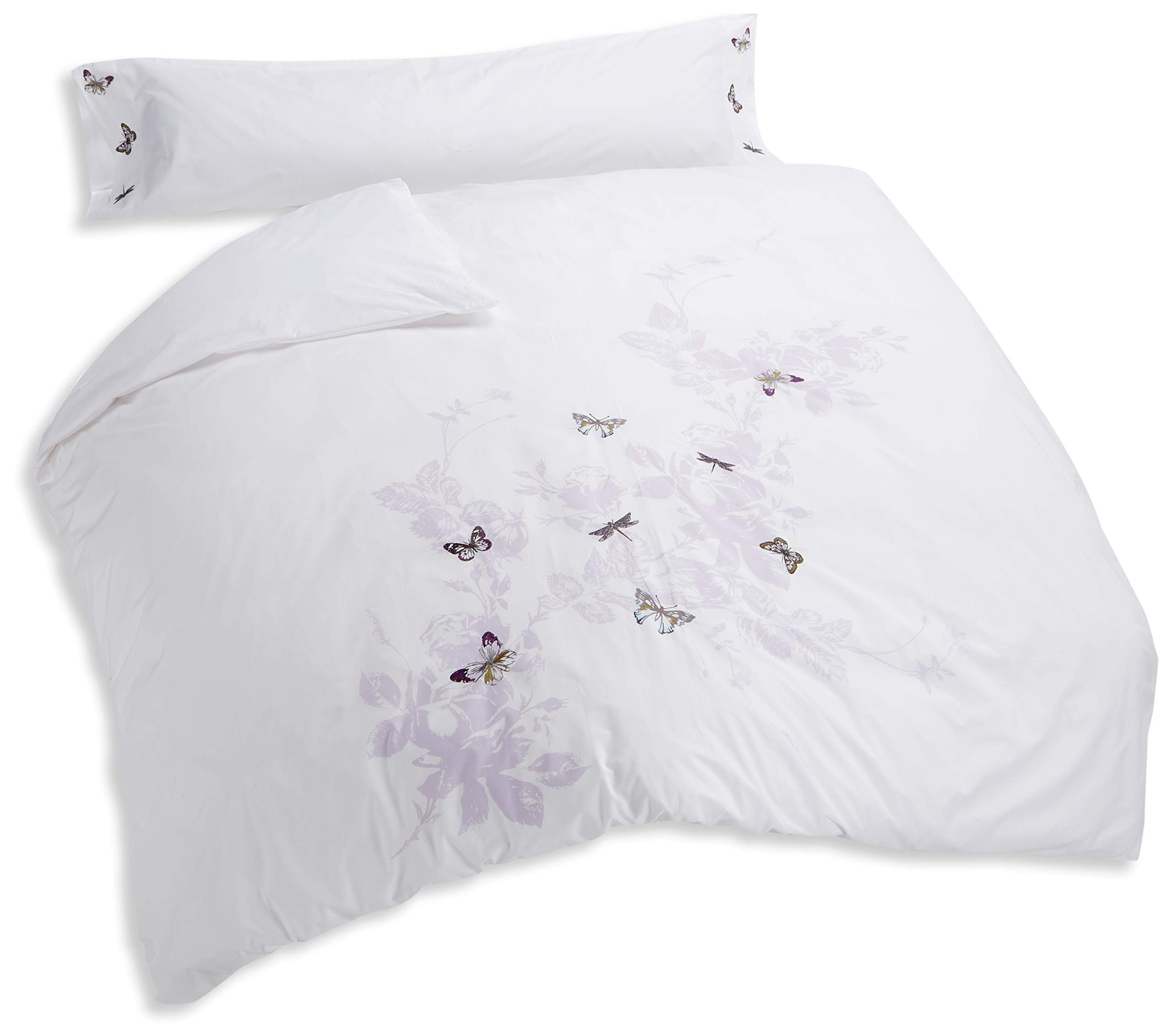 Sancarlos Duvet Cover, Cotton, White, Single