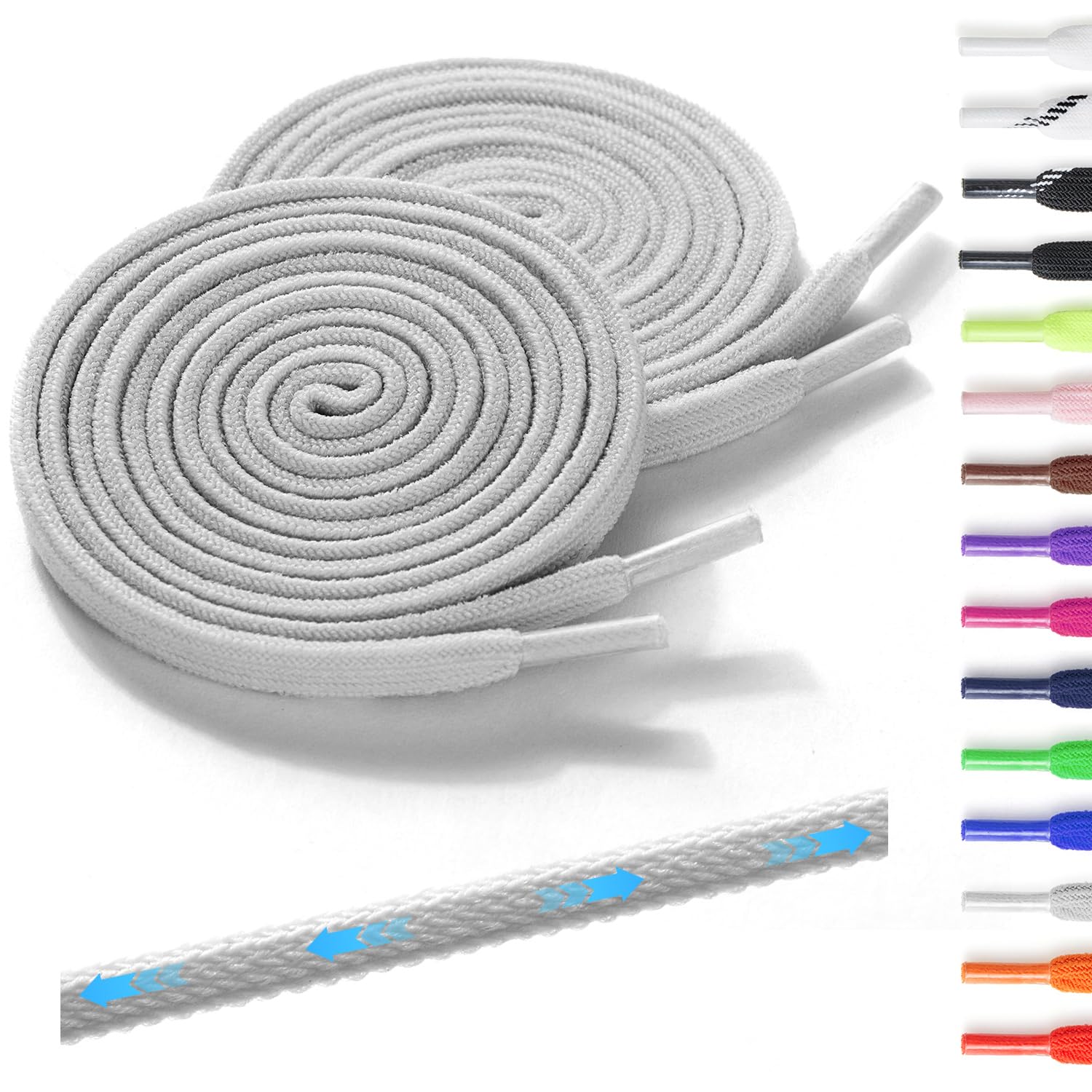 Elastic No Tie Flat Shoelaces for
