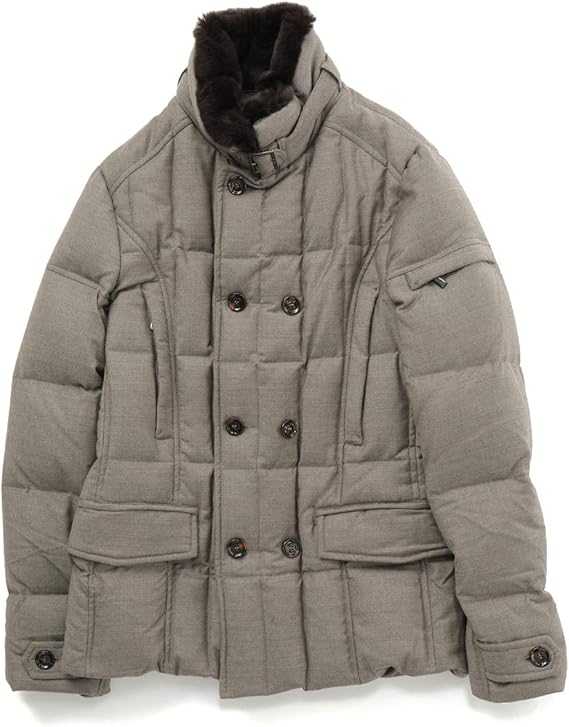 Amazon Moorer ムーレー Siro L ラビットファー付 カシミヤ ウール ダブルブレスト ダウンジャケット ダウンコート Beige メンズ 並行輸入品 コート ジャケット 通販