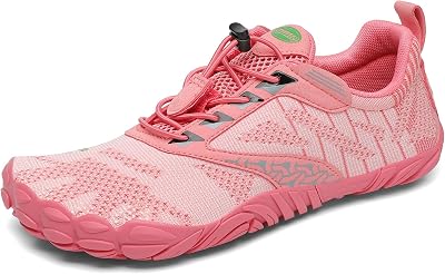Zapatillas Barefoot Hombre Mujer Zapatillas Minimalistas Zapatos Barefoot Calzado Minimalistas Zapatillas de Trail Running Barefoot Shoes para Zero Drop Suela Rosa Intenso,Gr.42