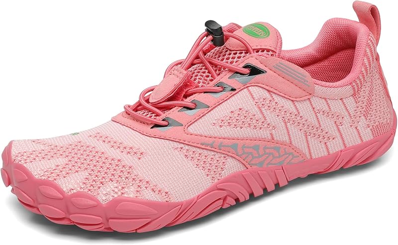 Zapatillas Barefoot Hombre Mujer Zapatillas Minimalistas Zapatos Barefoot Calzado Minimalistas Zapatillas de Trail Running Barefoot Shoes para Zero Drop Suela Rosa Intenso,Gr.42