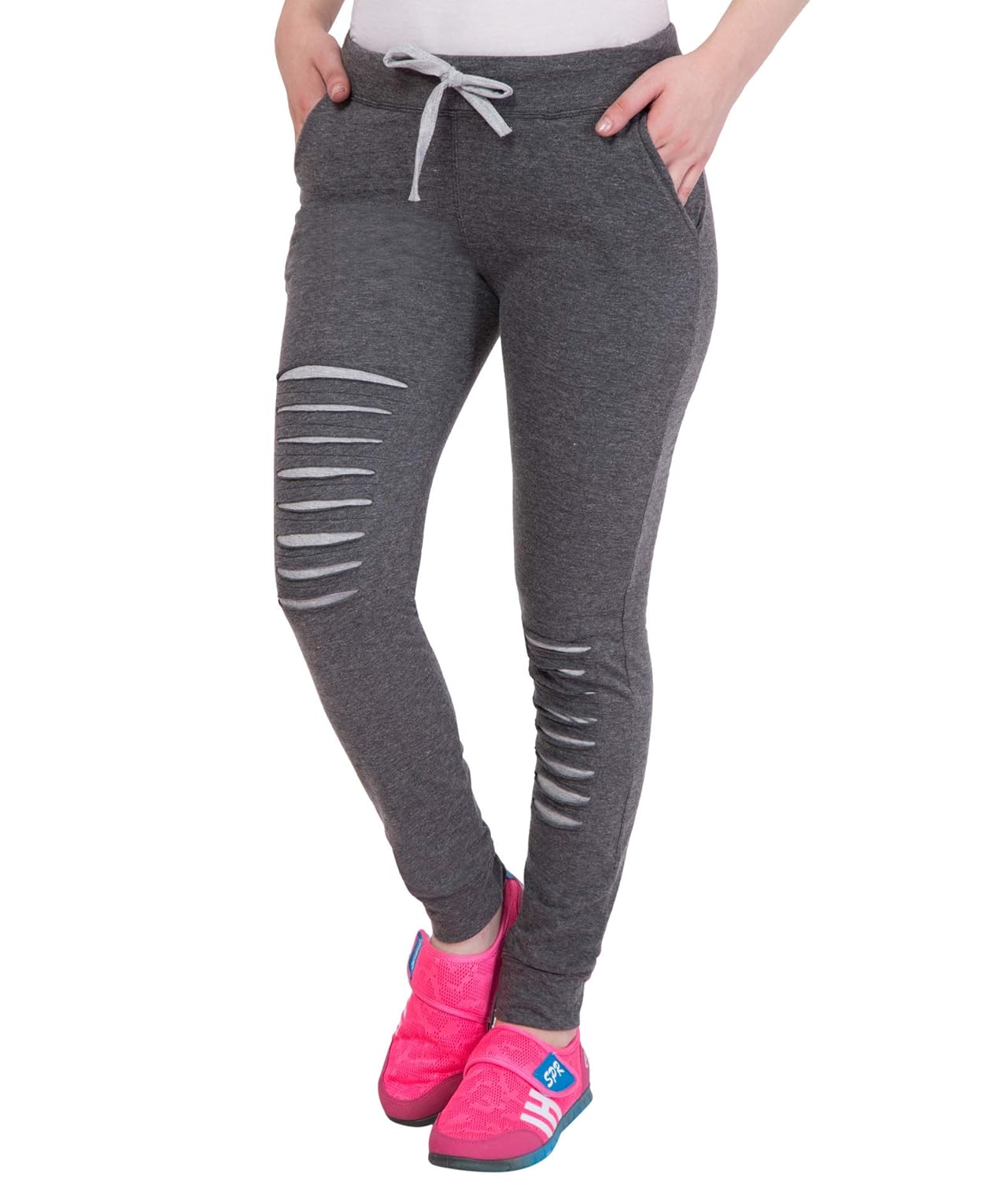 Cliths Designer Slim Fit Track Pants for Women/Lowers for Womens Cotton