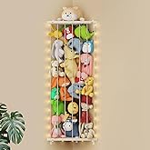 GGUO Corner Stuffed Animal Storage Net - Stuffed Animals Holder with Light - Plush Organizer Hanging Stuffed Animal Hammock with Adjustable Length for Bedroom