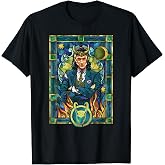 Marvel Loki Stained Glass Portrait T-Shirt