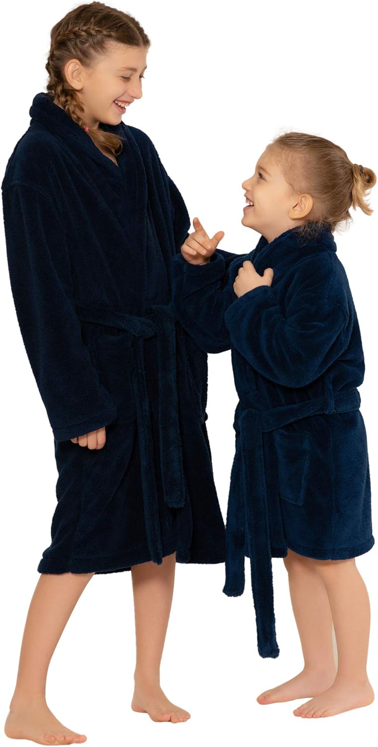 Kids Robe for Girls and Boys Warm Bath Robes Microfleece