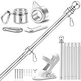 REERON 7 FT Flag Pole Kit for House, w/2-Position