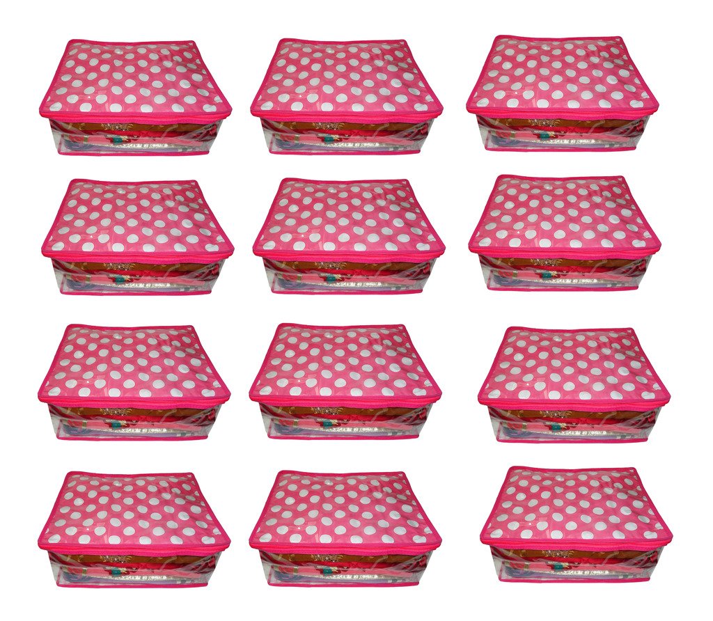 Buy Atorakushon 12 Piece Transparent Boby Pink Saree Cover