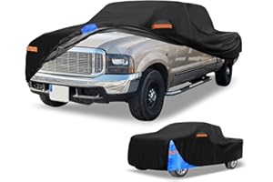 Partuto Universal Car Cover Waterproof All Weather 190T Polyester, UV Sun Rain Protection, Fits for Truck Length 229"-242", w