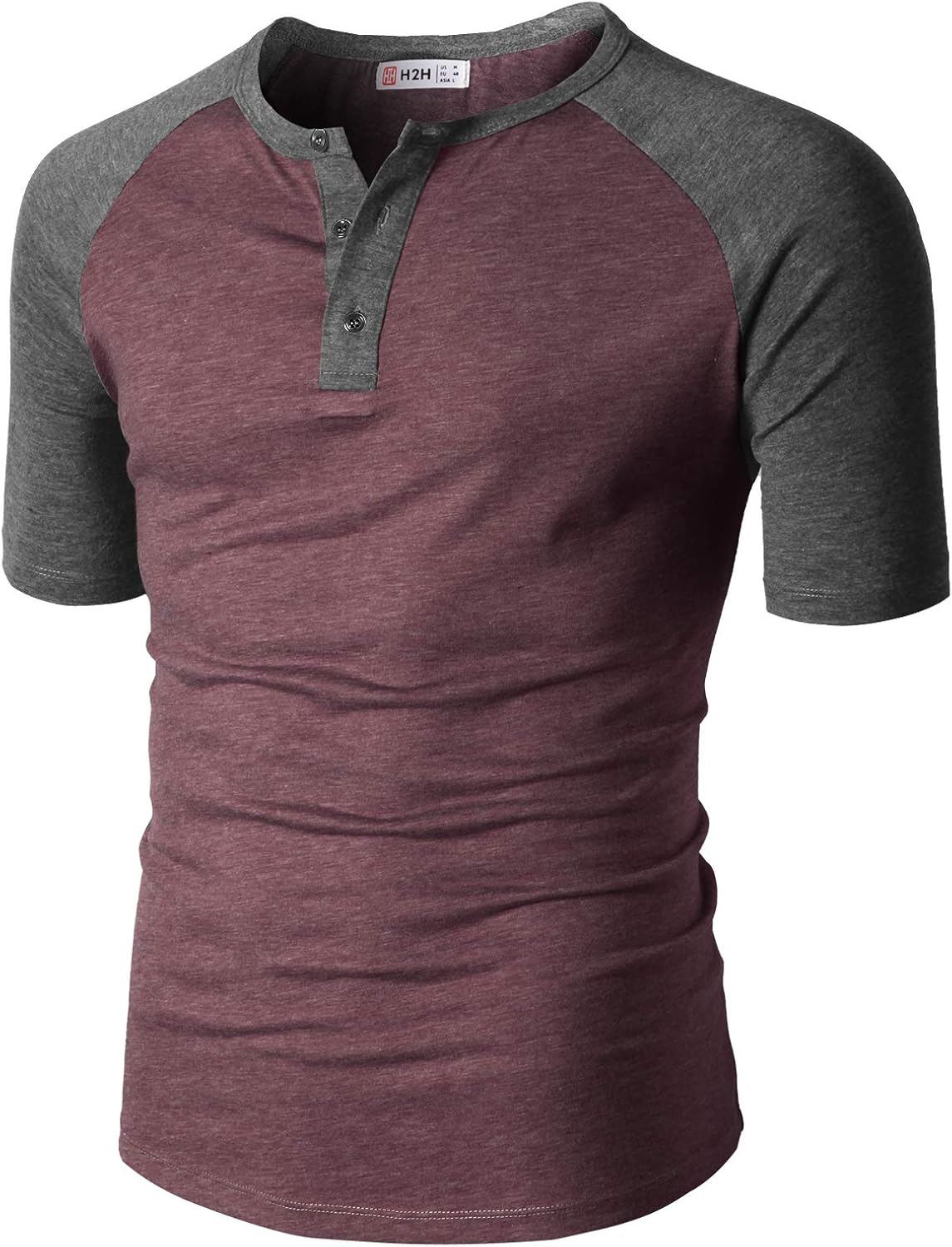 H2H Men Casual Slim Fit T-Shirt Short Sleeve Lightweight Shirt at  Men’s Clothing store