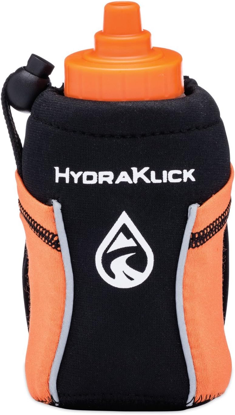 Solo Sleeve - Hands-Free Hydration clamp with Bottle, fits Waistband or Running Belt