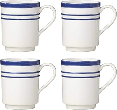 Amazon Kate Spade New York 0387 ストライプ柄 ベージュマグ N A ブルー 0386 Kate Spade ケイトスペード キッチン用品