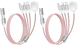 Renmou 2Pack for Apple Watch Charger,4 in 2 Multi