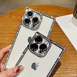 ROSEHUI Clear Glitter Phone Case for iPhone 16