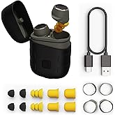 Elgin Rebel True Wireless Earbuds, 31 dB Noise Reduction Bluetooth Headphone, Noise Isolating Mic, 12+ Hour Battery Life, IP65 Water Resistant, OSHA Compliant Hearing Protection for Work
