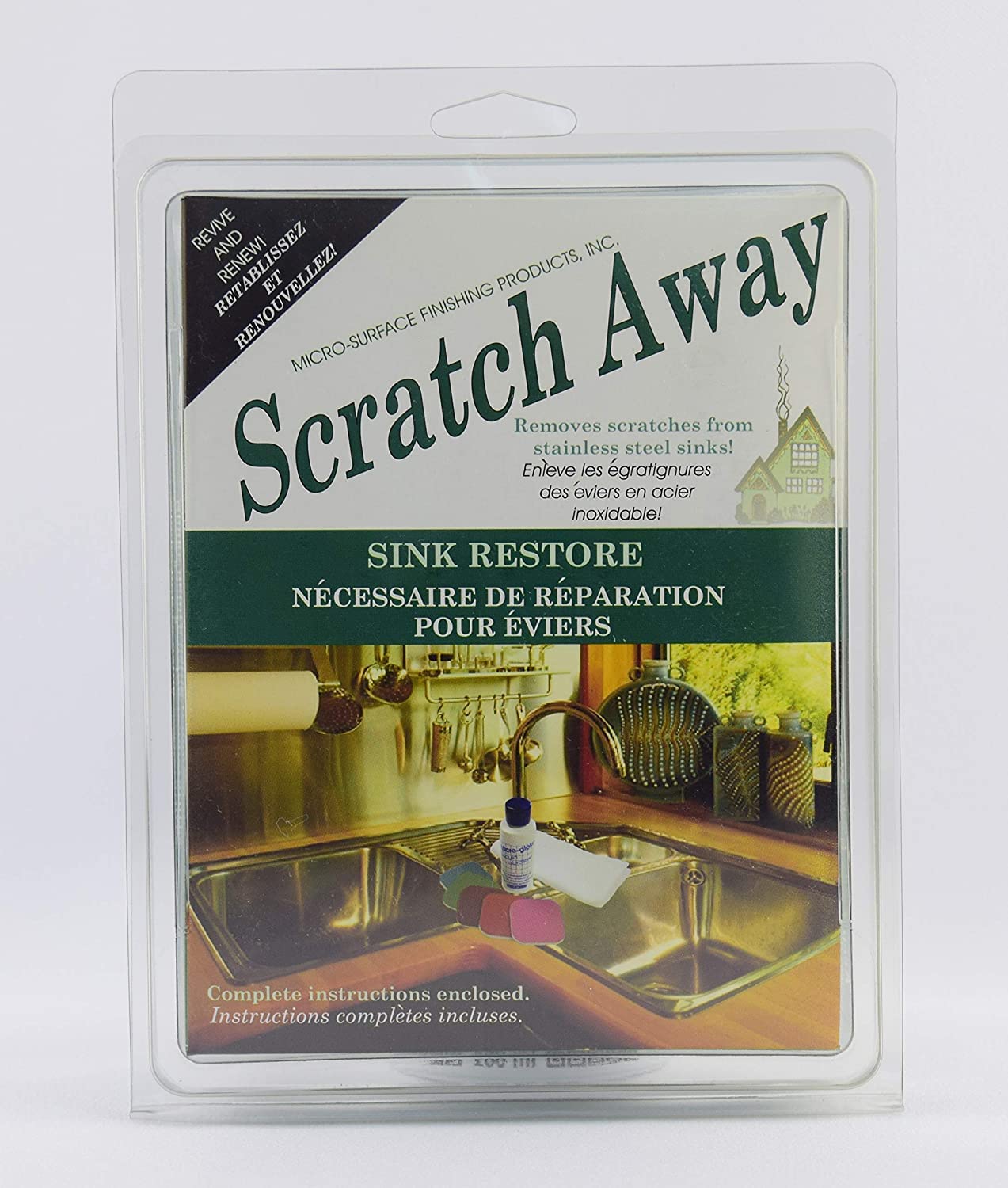 Micro-Mesh Scratch Away Sink Restore Kit | Restore & Revive Stainless Steel Sinks, Cookers, Fridges, Splashbacks, Cutlery, Pans & Many Other Stainless Steel Items