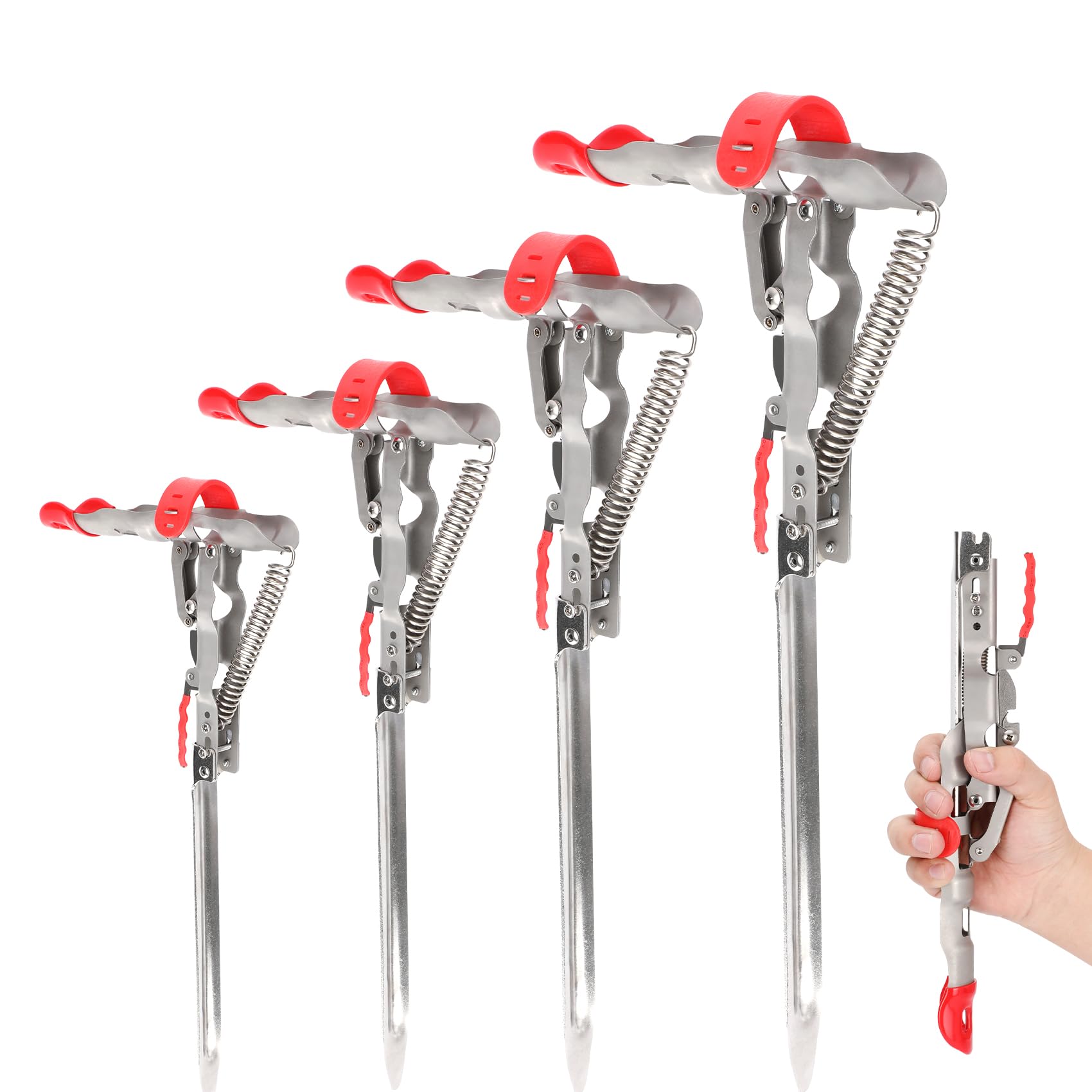 Photo 1 of 2 Pack Automatic Spring Fishing Rod Holder, Stainless Steel Folding Rod Stand for Fishing, Adjustable Sensitivity Fishing Bracket. for Fishing on Shores, Lakes, Ponds and Rivers