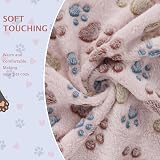 BVAGSS 6 Pack Small Dog Blanket 60x40 cm Beige Paw Print Fleece view 4
