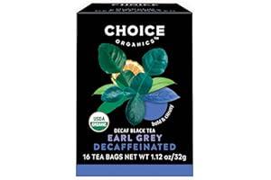 CHOICE ORGANIC TEAS Choice Organics - Organic Decaffeinated Earl Grey Tea (3 Pack) - With Bergamot - Fair Trade - Compostable - 48 Organic Black Tea Bags