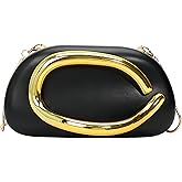 LOBBSGZM Evening Clutch Purses for Women Crossbody Shoulder Tote Handbag Vintage Aesthetic Travel Work, Messenger Bag,Black