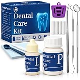 Dental Tooth Repair Kit with Zinc Oxide Eugenol Dental Cement, Temporary Filling Chips for Chipped Teeth, Loose Crowns, Cavities &amp; Minor Tooth Repairs, Temporary Teeth Fix