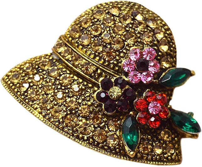 myeuphoria Brooch PinsVintage Rhinestone Hat Brooches