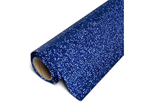 Siser Glitter HTV 11.8"x10ft Roll - Iron on Heat Transfer Vinyl (Royal Blue)