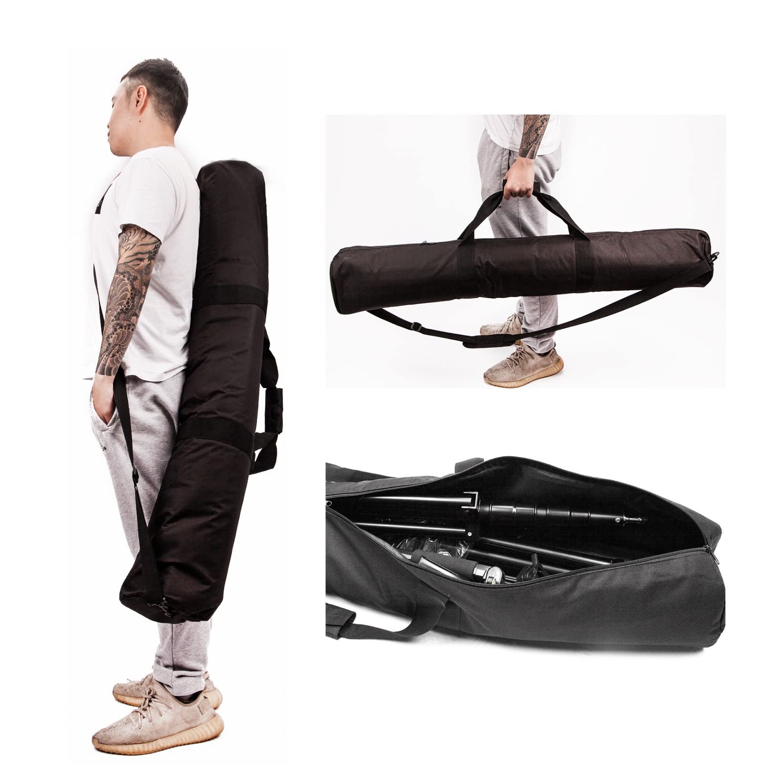 Light Stand Bag Pad Camera Video Tripod Carry Bag Case with Shoulder Strap, Water-repellent Storage Case for Photography Equipment, Telescope, 120cm