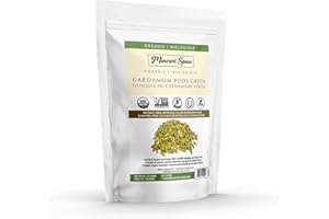 Cardamom Pods Green, Premium-Quality Cardamon, Vegan, Gluten-Free, Kosher, and Non-GMO, Must-Have Spices and Seasonings, 120 