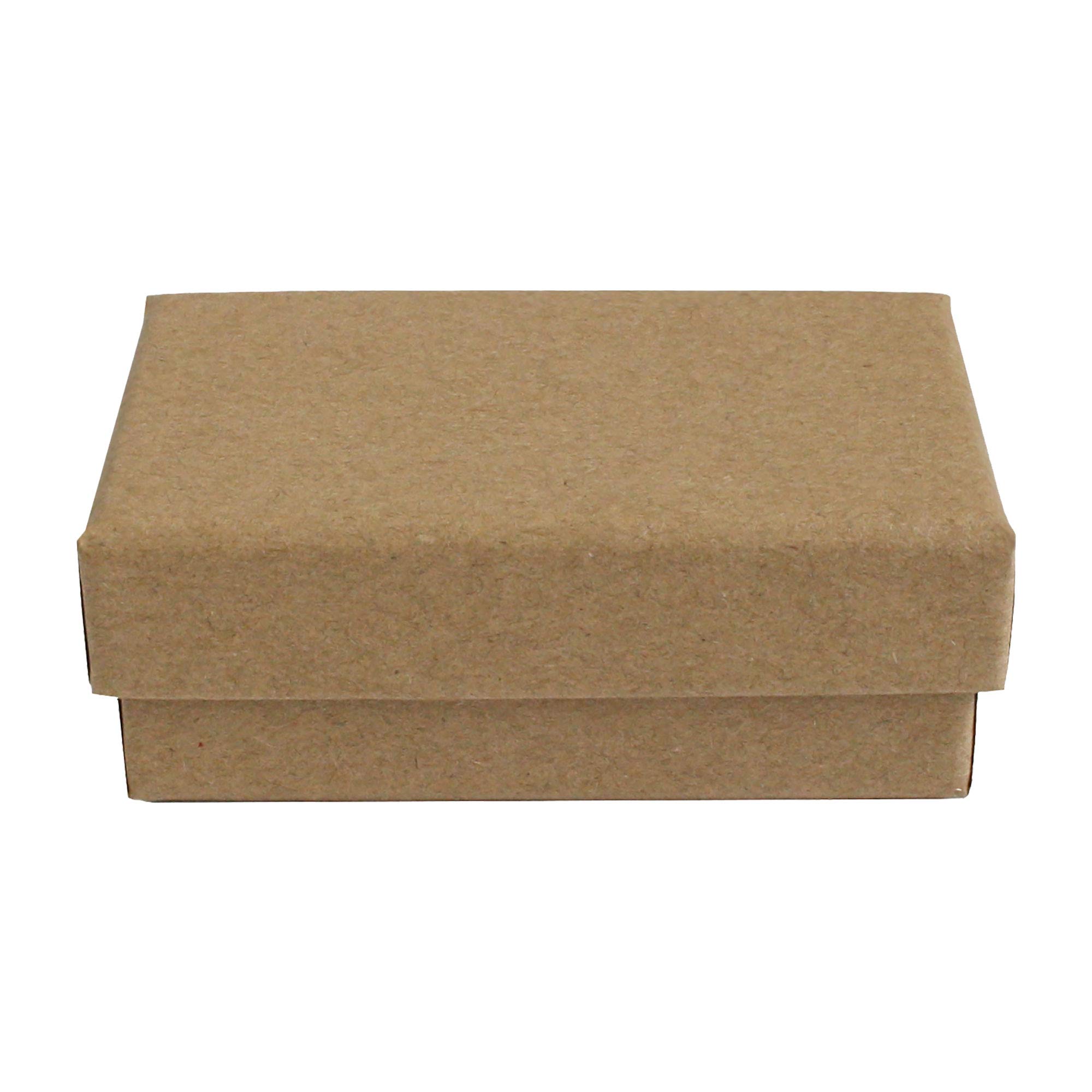 Emartbuy Set of 96 Brown Cardboard Jewellery Pendant Boxes, Ring Boxes, Gift Box for Anniversaries, Weddings, Birthdays Size - 8 cm x 5 cm x 3 cm