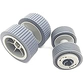 OKLILI PA03540-0001 PA03540-0002 Scanner Brake Roller + Pick Roller Pickup Roller Compatible with Fujitsu fi-6240Z fi-6140Z fi-6230Z fi-6130Z fi-6240 fi-6140 fi-6230 fi-6130 fi-6125 fi-6225