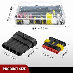 Nilight 220PCS 5 Pin Electrical Connector ‎Plug