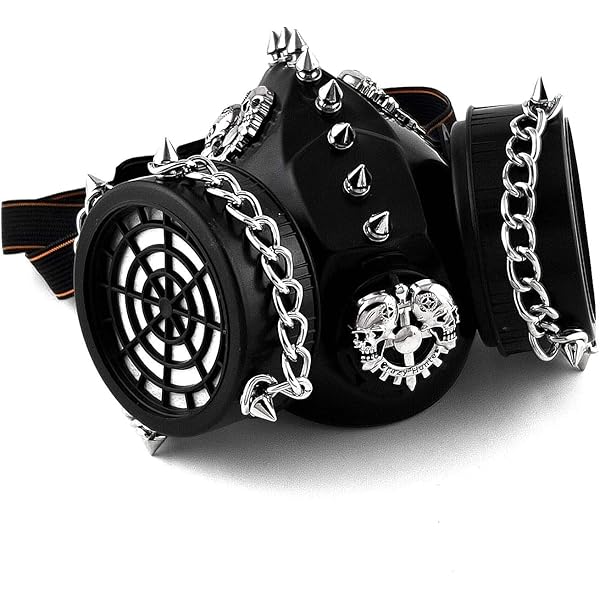 Red Spike Steampunk Gas Mask With Goggles Death Mask Cosplay Halloween Costume 60c02922c33f1c8d45bca038