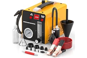 TUIREL Smoke Machine Automotive Leak Detector with Built-in Air Pump, Pressure Gauge, Flow Meter, Professional Vehicle Diagnostic Tool for Leaks Test in Vacuum,Fuel,EVAP & All Cars System(Oil Excluded)