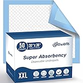 50 Count 30” x 36” XXL Disposable Underpads, Super Absorbent Leakproof Quick Drying, Baby Puppy & Adults Bed Pads Disposable Adult, Dog Pee Pads Extra Large, Incontinence Bed Pads