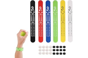 6pcs Portable Tennis Score Keeper, Small Tennis Scoreboard for Wrist Band Lightweight Tennis Court Score Keeper Mini Score Ke
