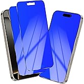 Westillux 2 Pack for iPhone 16 Pro Privacy Screen Protector Gradient Colorful for 16Pro Anti-Spy Tempered Glass Full Coverage Easy Installation Frame Anti-Scratch (6.3 inch Blue)