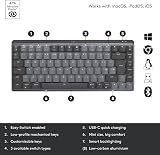 Logitech MX Mechanical Mini Wireless Keyboard Tactile Quiet Switches UK Layout view 7