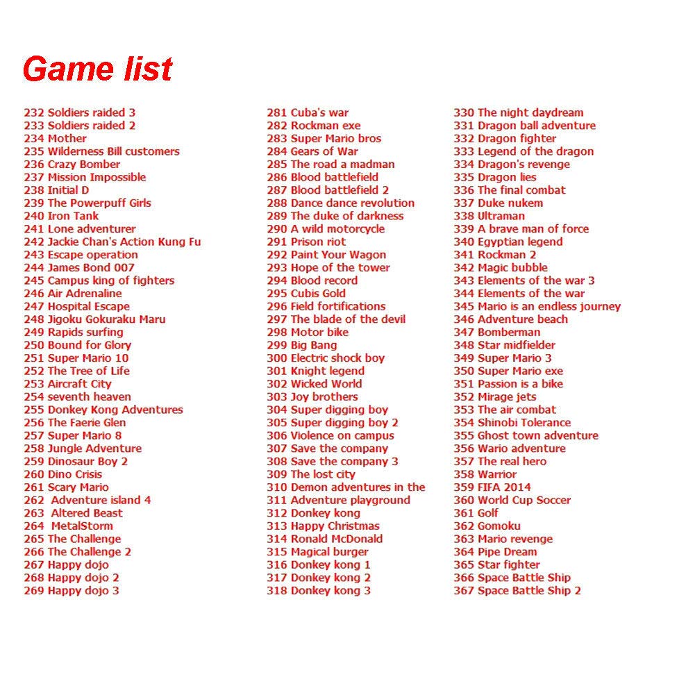 369 in 1 Game Cartridge for G-B Console - Card 32 Bit Video Game Compilations Classic Collection English Version: Video Games