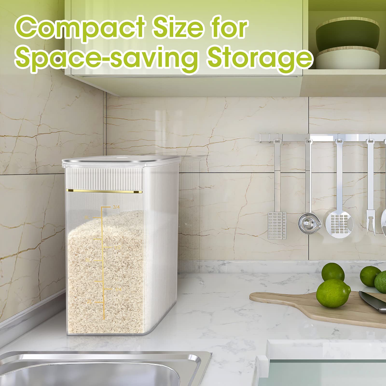 Mua TBMax Rice Storage Container 20 Lbs, Crystal-Clear Large Food ...