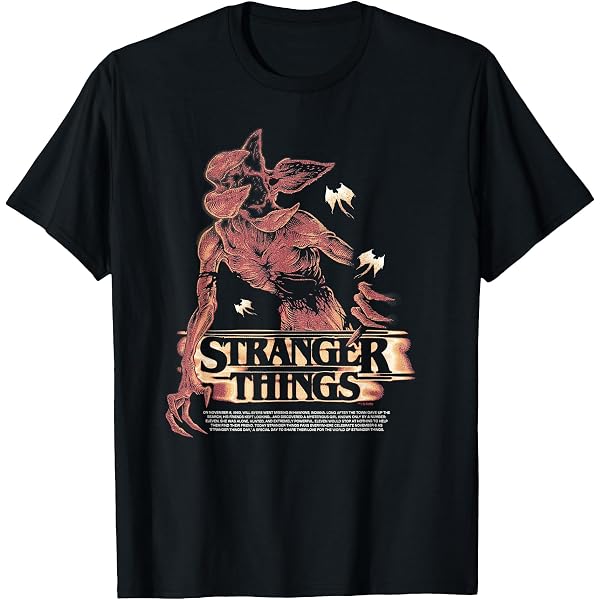 Stranger Things Men's Neon Logo T-Shirt – Classic Fit Crew Tee, Officially Licensed - View #5