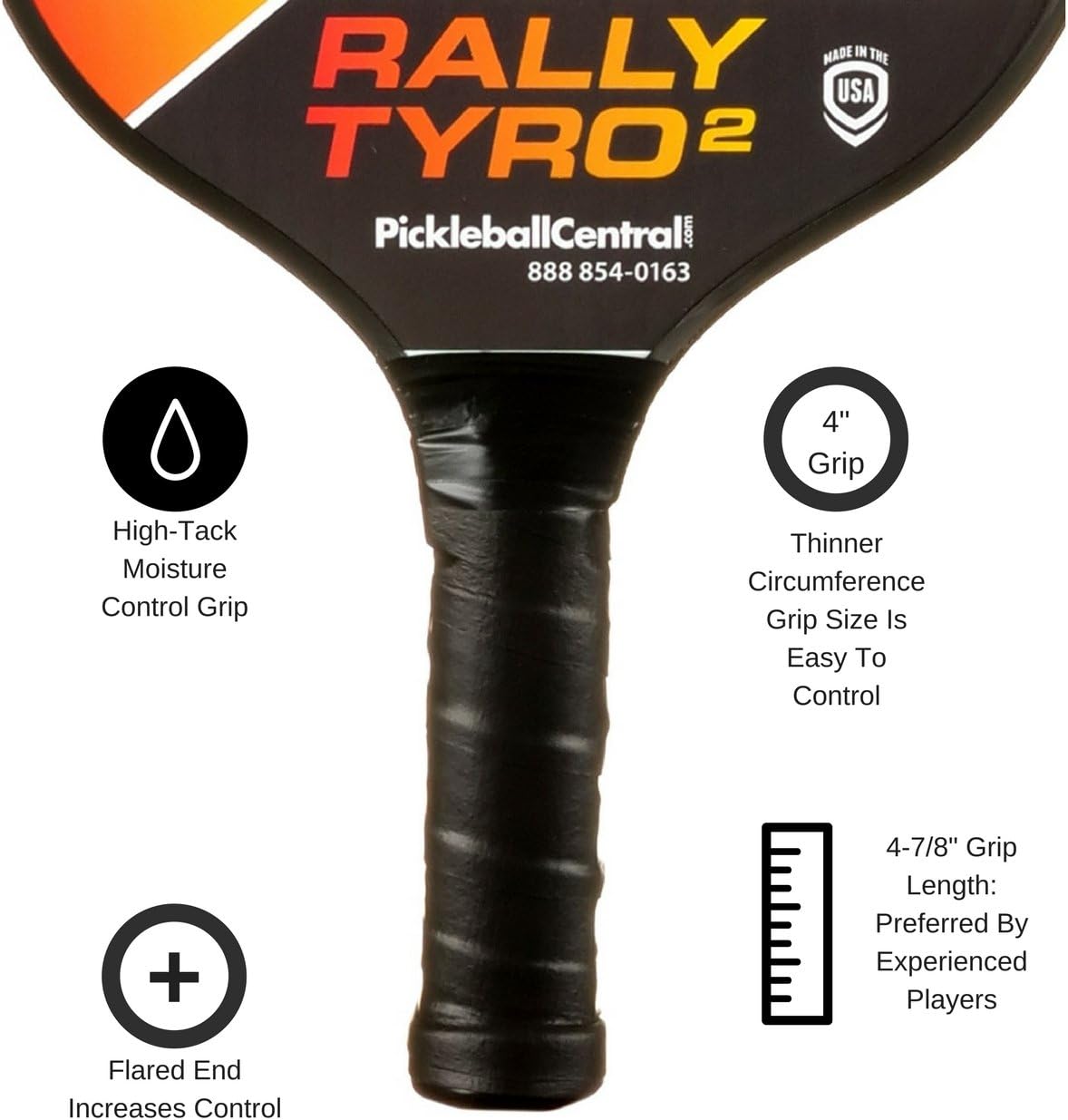 PickleballCentral Rally Tyro 2 Pickleball 2 Player Paddle and Ball Set Two (2) Rackets and Four (4) Balls | Advanced Composite Polypropylene Honeycomb Core and Fiberglass Face || Great Gift : Sports & Outdoors