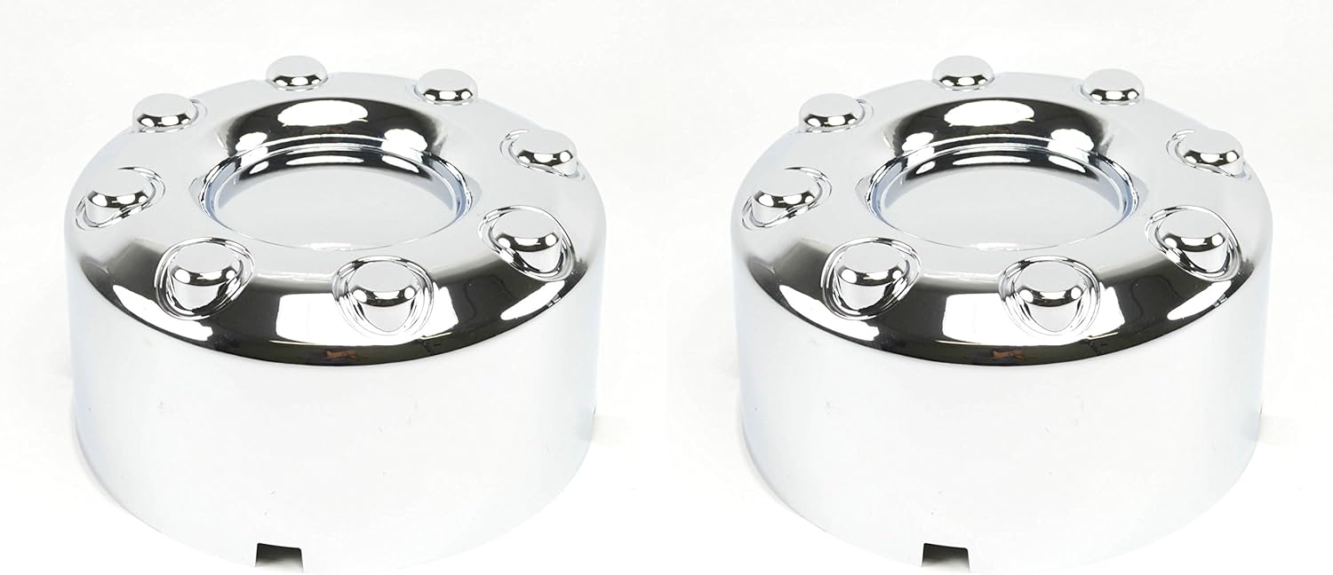 BB Auto Supply Pair of 2 New Rear DRW Chrome Wheel Center