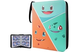 Trading Card Binder, Card Binder Case, Cards Album Book Card Sleeves Binder Photo Card Holder, 400 Pockets PU Leather Card Co