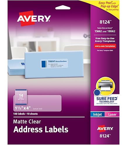 Amazon.com : Avery Printable Address Labels, Sure Feed Technology