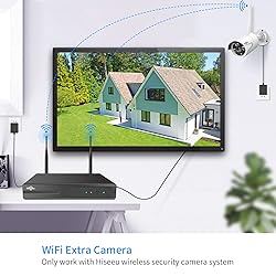 Hiseeu Camera Add on 2 Pack 5MP Outdoor Wireless